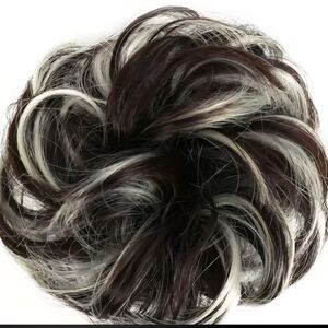 Elegant Reddish Brown and Ash Blonde Hair Bun Extension